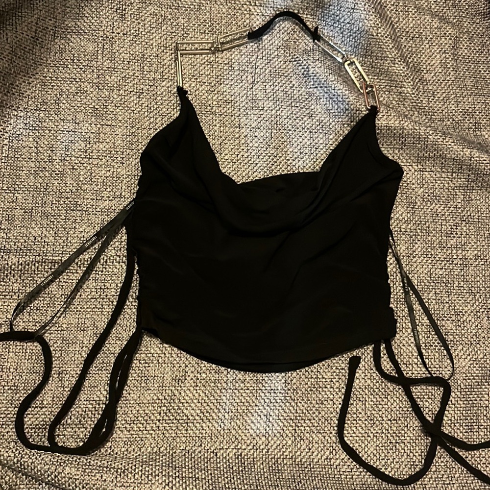 Black halter top